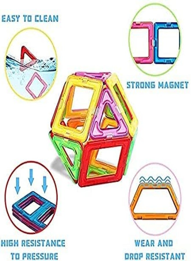 RAHU 86 Pcs Mag-Magic DIY Magnetic Designer Construction Set Model and Building Toy Plastic Blocks Educational Toys for Kids Mag - Magic Creativity Theme Brain Training 3D Stacking - Image 5